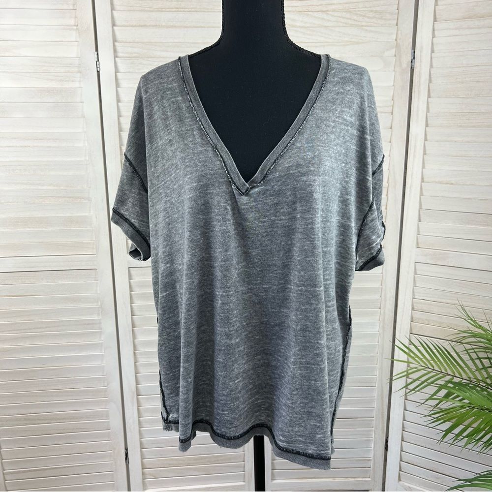 Free People We The Free All Mine Exposed Seam Tee Small